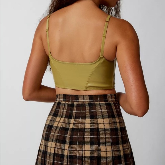 Leather Lace Up Crop Top Urban Outfitters - Picture 3 of 3